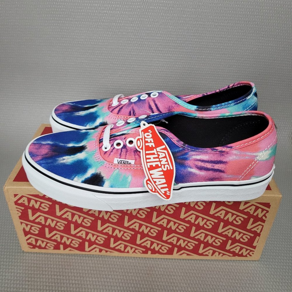 Brand New Vans Authentic (Tie Dye) Multi/True White - Size: Mens 8.5/ Ladies 10